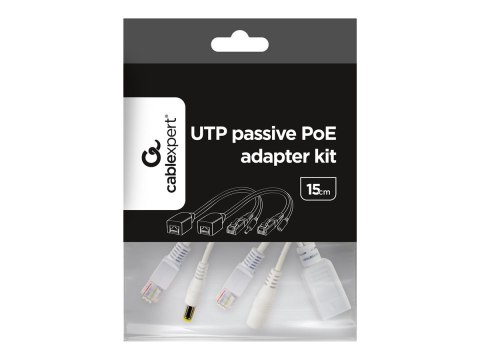 Cablexpert - Zestaw kabli zasilania przez Ethernet (PoE) - UTP - pasywny, odlewany