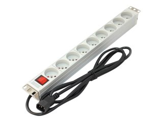 DIGITUS Professional A-19-STRIP-4-IMP - Linka dystrybucji zasilania (montowany w stojaku) - AC 250 V - wejście: IEC 60320 C14 - 