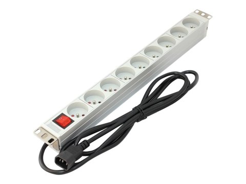 DIGITUS Professional A-19-STRIP-4-IMP - Linka dystrybucji zasilania (montowany w stojaku) - AC 250 V - wejście: IEC 60320 C14 - 