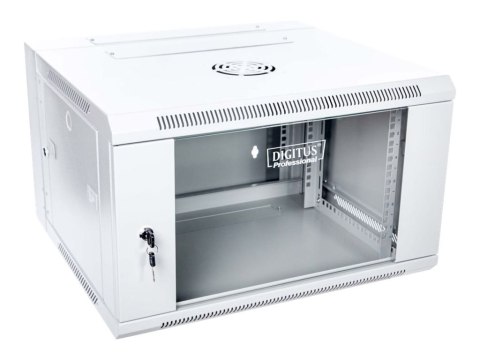 DIGITUS Professional DN-WD19 06U/550 - Szafa - do montażu na ścianie - RAL 7035, szary - 6U - 19"