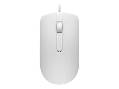 Dell MS116 - Mysz - optyczna - przewodowa - USB - biały