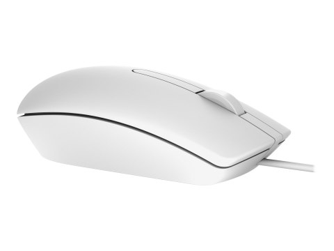 Dell MS116 - Mysz - optyczna - przewodowa - USB - biały