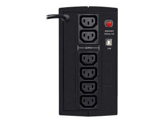 EVER DUO 850 AVR USB - UPS - AC 230 V - 550 wat - 850 VA - 1 faza - 2 x bateria - kwasowo-ołowiowy - 5 Ah - USB - złącza wyjścio
