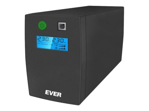 EVER EASYLINE 850 - UPS - AC 230 V - 480 wat - 850 VA - 9 Ah - USB - złącza wyjściowe: 1