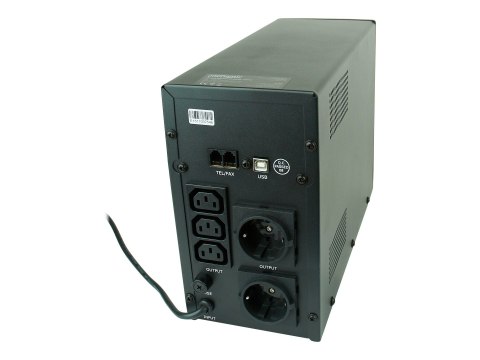 EnerGenie EG-UPS-033 - UPS - AC 220 V - 720 wat - 1200 VA - 7 Ah - USB - złącza wyjściowe: 5 - czarny
