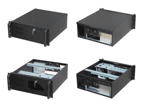 Gembird 19CC-4U-02 - Montowany w stojaku 4U - ATX - brak zasilacza (ATX) - czarny - USB