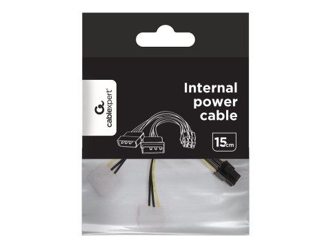 Gembird CC-PSU-6 - Adapter zasilania - zasilanie wewnętrzne 3-pin (M) do zasilanie 6 pin PCIe (M)