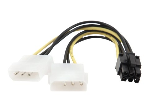 Gembird CC-PSU-6 - Adapter zasilania - zasilanie wewnętrzne 3-pin (M) do zasilanie 6 pin PCIe (M)