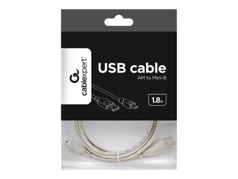 Gembird CC-USB2-AM5P-6 - Kabel USB - mini USB typ B (M) do USB (M) - 1.8 m - odlewany - beżowy