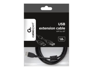 Gembird CCF-USB2-AMAF-6 - Przedłużacz kabla USB - USB (F) do USB (M) - 1.8 m - odlewany - czarny
