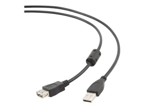 Gembird CCF-USB2-AMAF-6 - Przedłużacz kabla USB - USB (F) do USB (M) - 1.8 m - odlewany - czarny