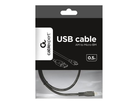 Gembird CCP-MUSB2-AMBM-0.5M - Kabel USB - Micro-USB Typ B (M) do USB (M) - 50 cm - czarny