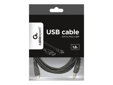 Gembird CCP-MUSB2-AMBM-6 - Kabel USB - Micro-USB Typ B (M) do USB (M) - 1.8 m - czarny