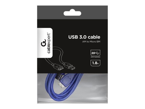 Gembird CCP-MUSB3-AMBM-6 - Kabel USB - Micro-USB Typ B (M) do USB Typ A (M) - USB 3.0 - 1.8 m - odlewany