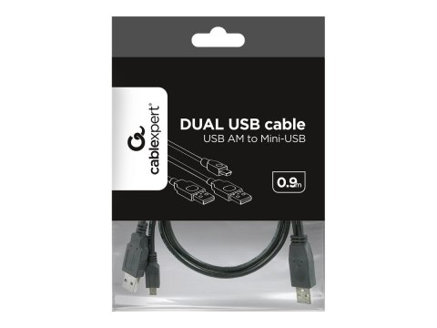 Gembird CCP-USB22-AM5P-3 - Kabel USB - mini USB typ B (M) do USB (M) - 90 cm - odlewany - czarny