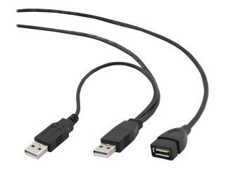 Gembird CCP-USB22-AMAF-3 - Przedłużacz kabla USB - USB (F) do USB (M) - 90 cm - odlewany - czarny