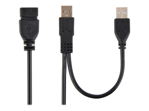 Gembird CCP-USB22-AMAF-3 - Przedłużacz kabla USB - USB (F) do USB (M) - 90 cm - odlewany - czarny