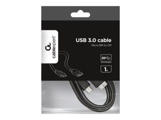 Gembird CCP-USB3-MBMCM-1M - Kabel USB - Micro-USB Typ B (M) do USB-C (M) - USB 3.1 Gen 2 - 1.5 A - 1 m - odlewany - czarny