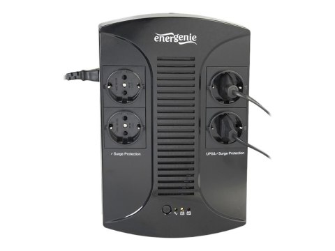 Gembird EnerGenie EG-UPS-001 - UPS - AC 220 V - 390 wat - 650 VA - 7 Ah - złącza wyjściowe: 4