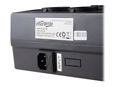 Gembird EnerGenie EG-UPS-001 - UPS - AC 220 V - 390 wat - 650 VA - 7 Ah - złącza wyjściowe: 4