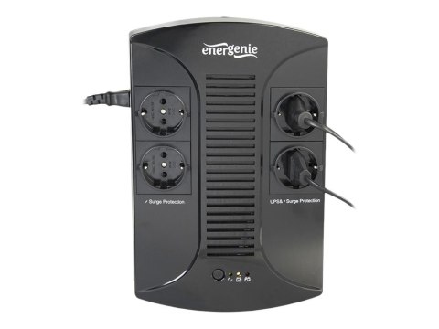 Gembird EnerGenie EG-UPS-002 - UPS - AC 220 V - 510 wat - 850 VA - 8 Ah - USB - złącza wyjściowe: 4