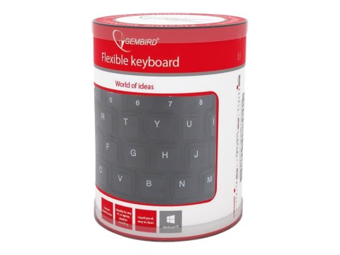 Gembird KB-109F-B - Klawiatura - PS/2, USB - US - czarny