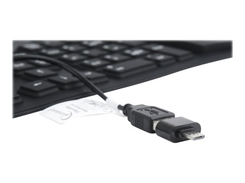 Gembird KB-109F-B - Klawiatura - PS/2, USB - US - czarny