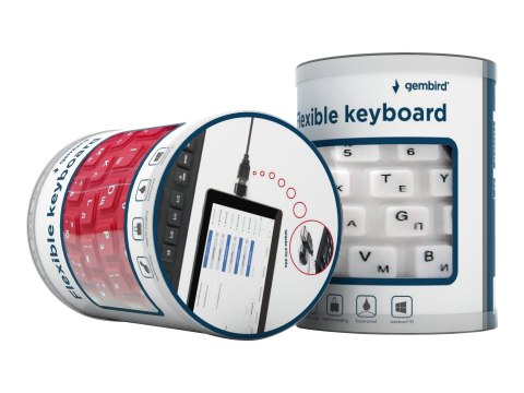 Gembird KB-109F-B - Klawiatura - PS/2, USB - US - czarny