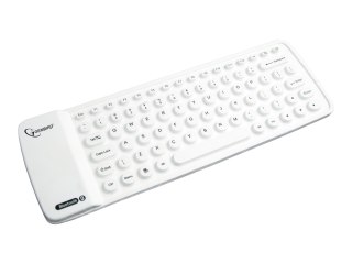 Gembird KB-BTF1-W-US - Klawiatura - bezprzewodowa - Bluetooth - US - biały