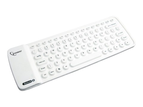 Gembird KB-BTF1-W-US - Klawiatura - bezprzewodowa - Bluetooth - US - biały