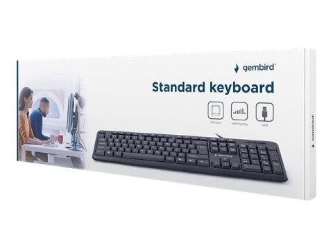 Gembird KB-U-103 - Klawiatura - USB - Rosja - czarny