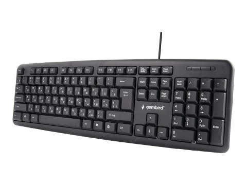 Gembird KB-U-103 - Klawiatura - USB - Rosja - czarny