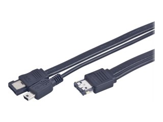 Gembird - Kabel Power Over eSATA - Serial ATA 150/300/600 - eSATA do eSATA, Micro-USB Typu B (tylko zasilanie) - 1 m