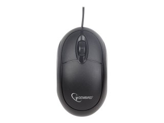 Gembird MUS-U-01 - Mysz - prawo i leworęczna - optyczna - 3 przyciski - przewodowa - USB - czarny