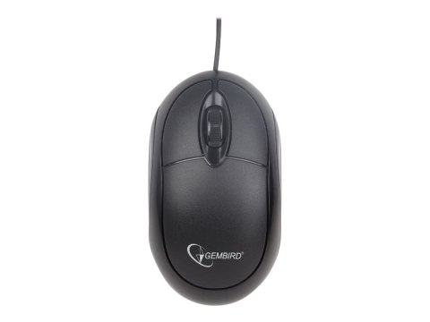 Gembird MUS-U-01 - Mysz - prawo i leworęczna - optyczna - 3 przyciski - przewodowa - USB - czarny