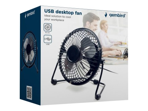 Gembird NF-03 - Wentylator - stołowy - 10 cm - USB - czarny