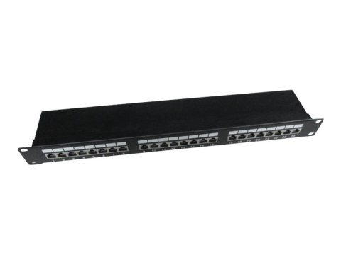 Gembird NPP-C524-002 - Panel krosowniczy z elementem do porządkowania kabli - CAT 5e - STP - czarny - 1U - 19" - 24 porty