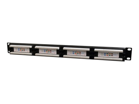 Gembird NPP-C524CM-001 - Panel krosowniczy z elementem do porządkowania kabli - CAT 5e - czarny - 1U - 19" - 24 porty