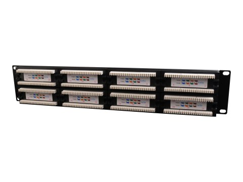 Gembird NPP-C548CM-001 - Panel krosowniczy z elementem do porządkowania kabli - CAT 5e - czarny - 2U - 19" - liczba portów — 48