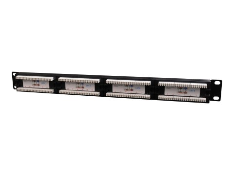 Gembird NPP-C624CM-001 - Panel krosowniczy z elementem do porządkowania kabli - CAT 6 - czarny - 1U - 19" - 24 porty
