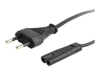 Gembird PC-184-VDE - Kabel zasilający - Europlug (M) do power IEC 60320 C7 - 10 A - 1.8 m - odlewany - Europa