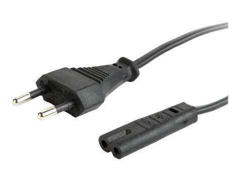 Gembird PC-184-VDE - Kabel zasilający - Europlug (M) do power IEC 60320 C7 - 10 A - 1.8 m - odlewany - Europa