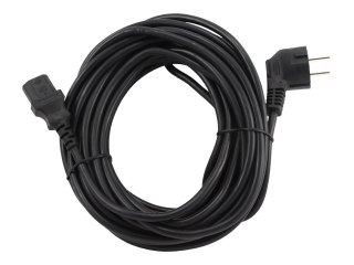Gembird PC-186-VDE-10M - Kabel zasilający - power CEE 7/7 (M) kątowe do power IEC 60320 C13 prosty - 16 A - 10 m - odlewany - cz