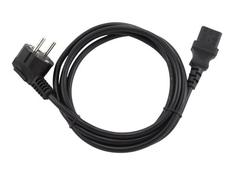 Gembird PC-186-VDE - Kabel zasilający - power CEE 7/7 (M) kątowe do power IEC 60320 C13 prosty - 10 A - 1.8 m - odlewany - czarn