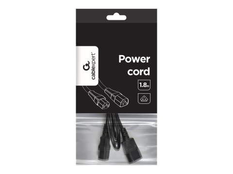 Gembird PC-189-VDE - Kabel zasilający przedłużający - power IEC 60320 C13 do IEC 60320 C14 - 1.8 m - odlewany