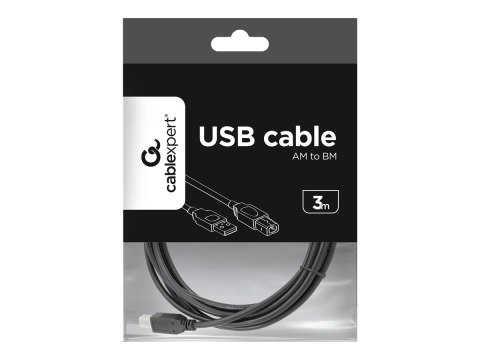 Gembird Professional series - Kabel USB - USB (M) do USB Typ B (M) - USB 2.0 - 3 m - odlewany - czarny