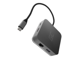 Green Cell HUB2 - Stacja dokująca - USB-C - HDMI - 1GbE - 87 wat
