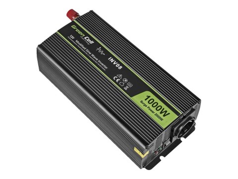 Green Cell - Inwerter DC na AC - 12 V - 1000 wat - czarny