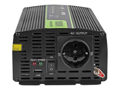 Green Cell - Inwerter DC na AC - 12 V - 1000 wat - czarny