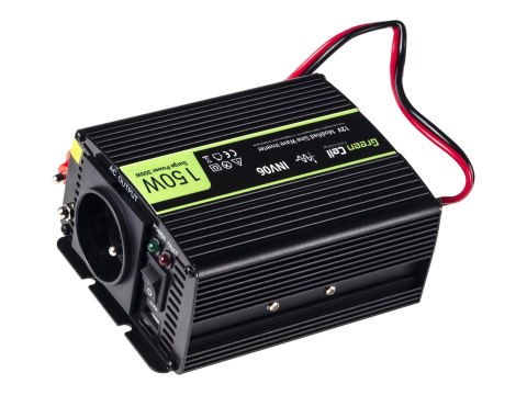 Green Cell - Inwerter DC na AC - 12 V - 150 wat - czarny